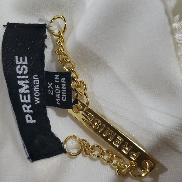 Premise NWT white blazer zipper details sharp - Picture 8 of 8